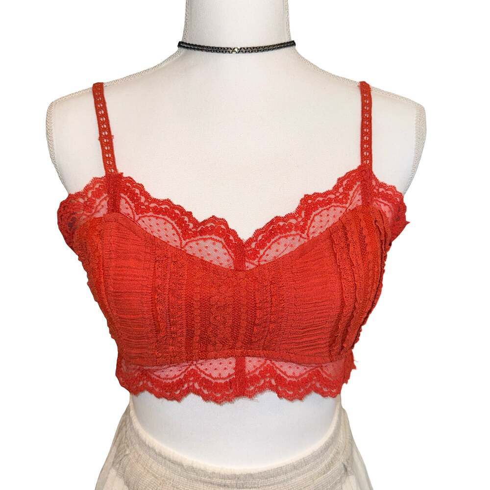 Anewsta Terracotta Lace Bralette Crop Top Size 8/10